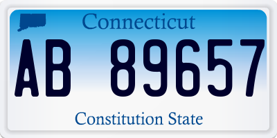 CT license plate AB89657