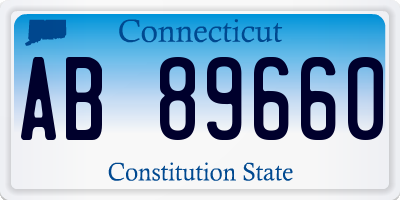 CT license plate AB89660