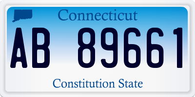 CT license plate AB89661