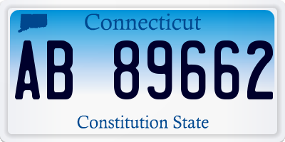 CT license plate AB89662