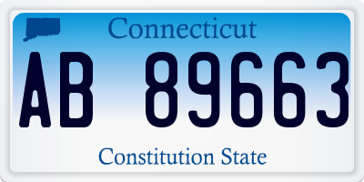 CT license plate AB89663