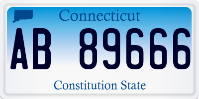 CT license plate AB89666