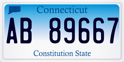 CT license plate AB89667