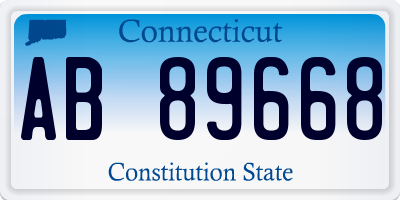 CT license plate AB89668