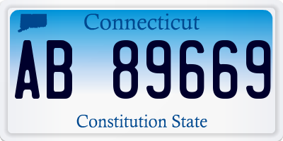 CT license plate AB89669