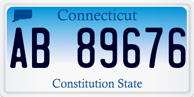 CT license plate AB89676