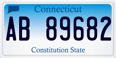 CT license plate AB89682