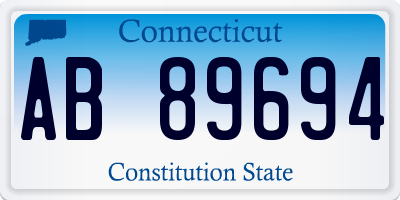 CT license plate AB89694