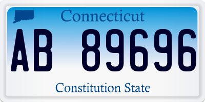 CT license plate AB89696