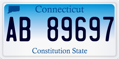 CT license plate AB89697