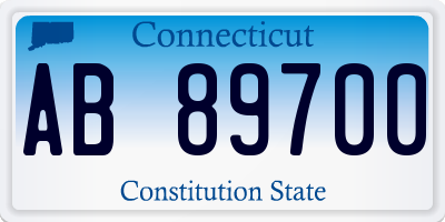 CT license plate AB89700