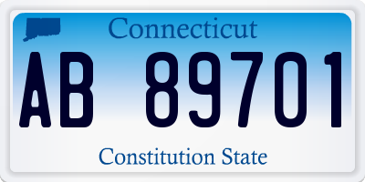 CT license plate AB89701