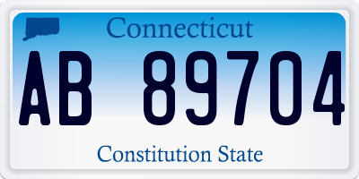 CT license plate AB89704