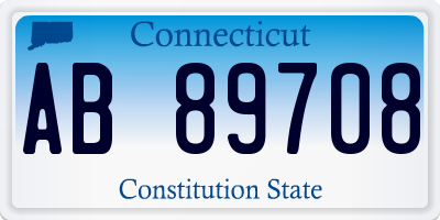 CT license plate AB89708