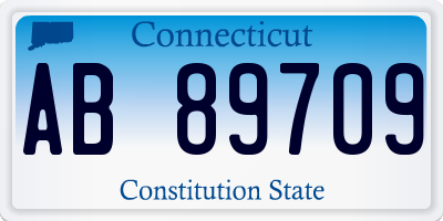 CT license plate AB89709