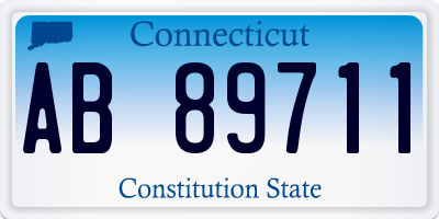 CT license plate AB89711