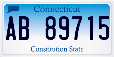 CT license plate AB89715