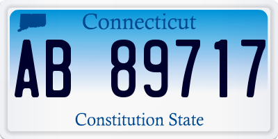 CT license plate AB89717