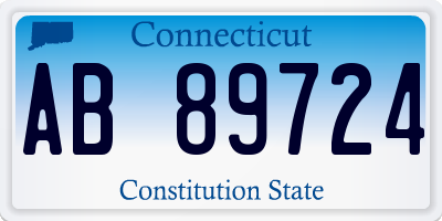 CT license plate AB89724