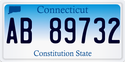 CT license plate AB89732