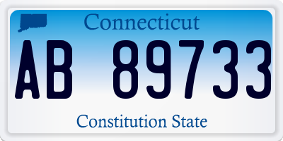 CT license plate AB89733