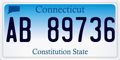 CT license plate AB89736