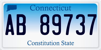 CT license plate AB89737