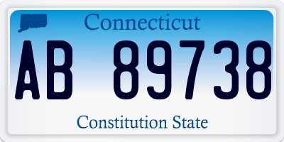 CT license plate AB89738