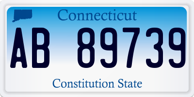 CT license plate AB89739