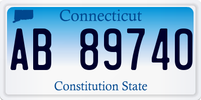 CT license plate AB89740