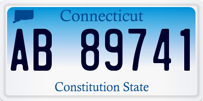 CT license plate AB89741