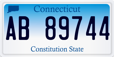 CT license plate AB89744