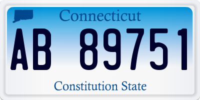 CT license plate AB89751