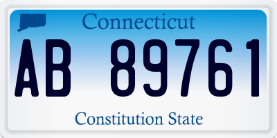 CT license plate AB89761