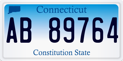 CT license plate AB89764