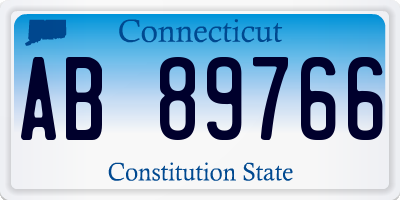 CT license plate AB89766