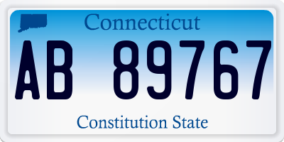 CT license plate AB89767