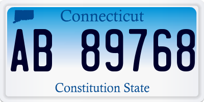 CT license plate AB89768