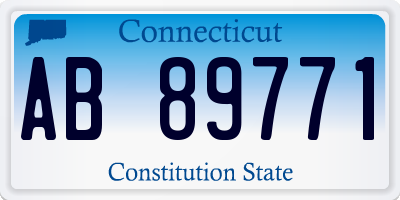 CT license plate AB89771