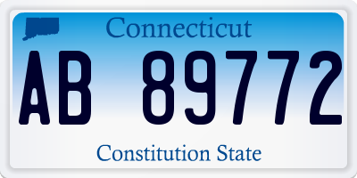 CT license plate AB89772