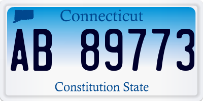 CT license plate AB89773