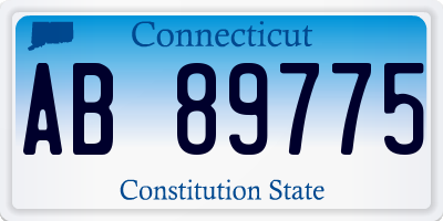 CT license plate AB89775