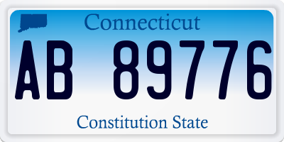 CT license plate AB89776