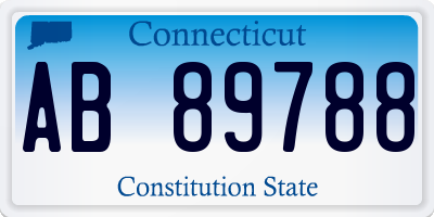 CT license plate AB89788