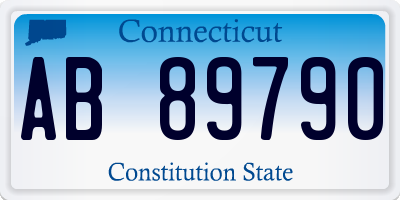 CT license plate AB89790