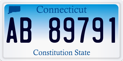 CT license plate AB89791