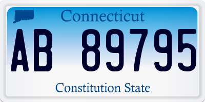 CT license plate AB89795