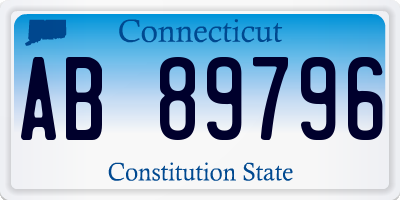 CT license plate AB89796