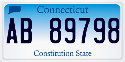 CT license plate AB89798