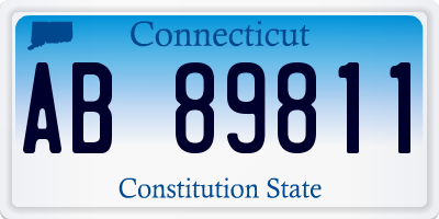 CT license plate AB89811